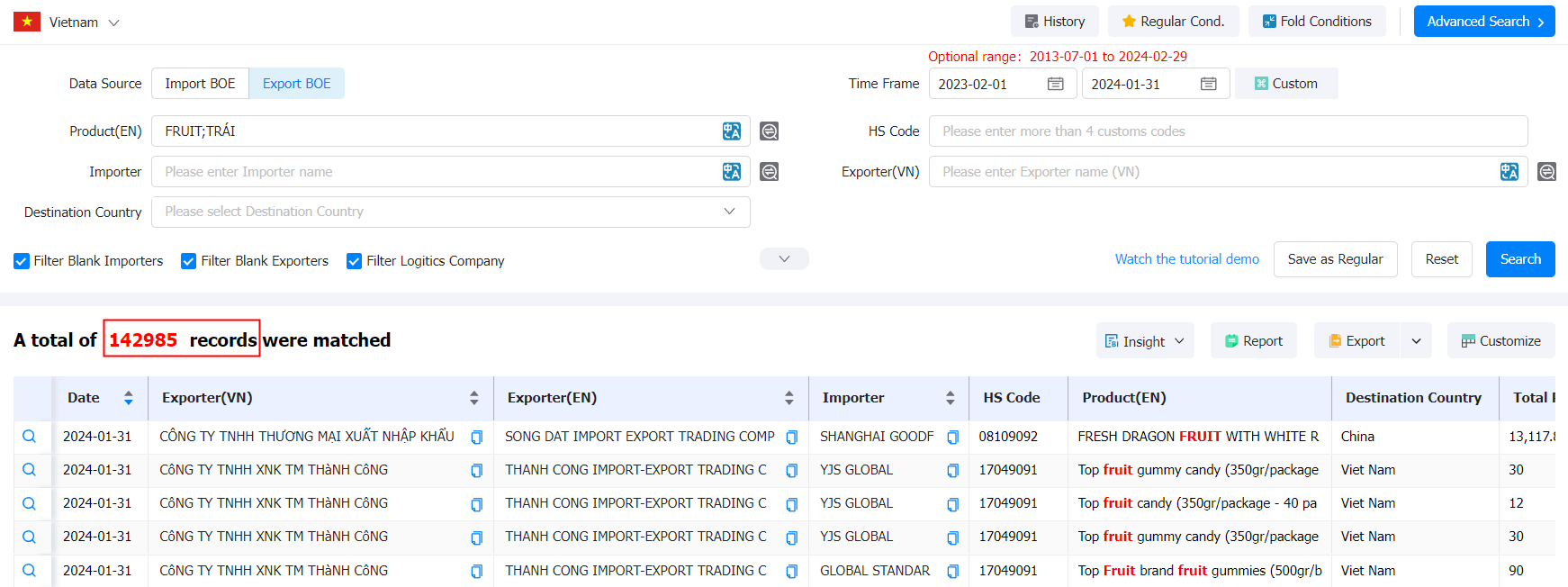 海关数据,水果海关数据,越南水果海关数据 海关数据,水果海关数据,越南水果海关数据